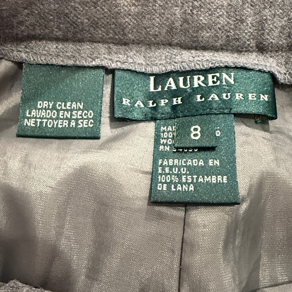 Vintage Lauren Ralph Lauren Gray Wool Trousers High Rise Size 8 - Picture 6 of 12
